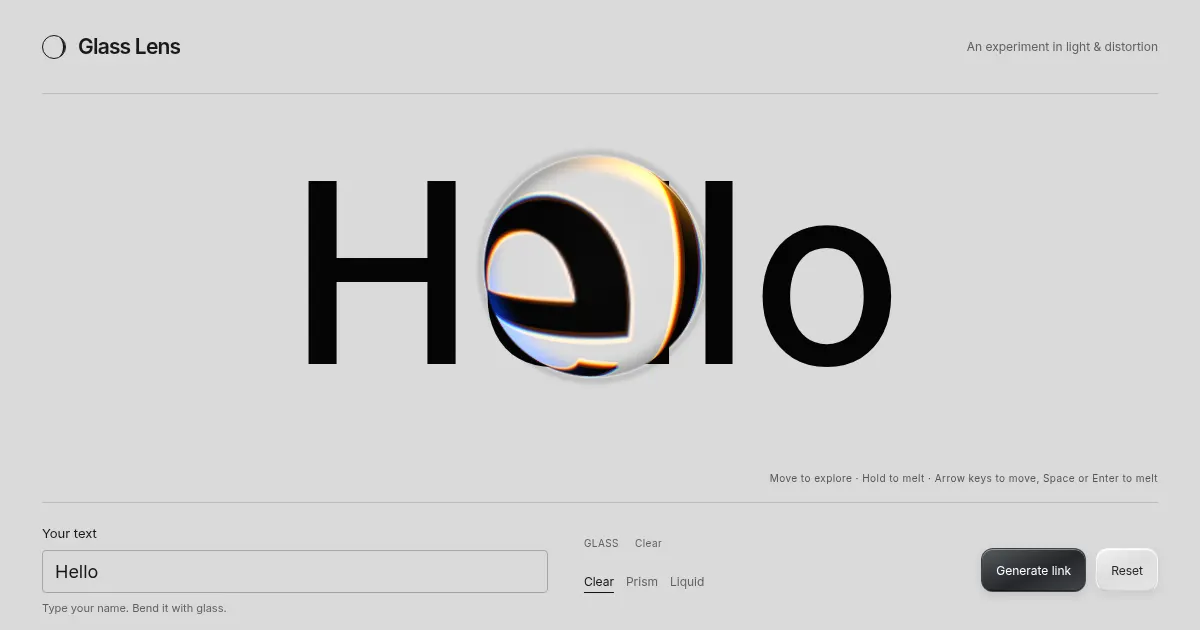 Screenshot of Glas effect