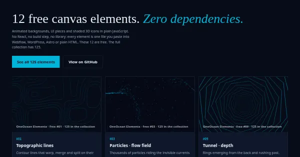 Screenshot of oneocean elements free