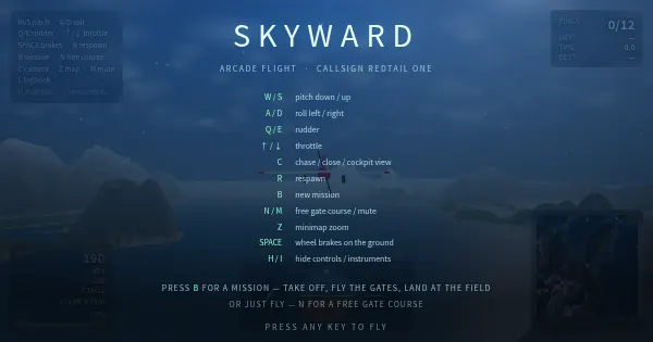 Screenshot of skyward flight simulator
