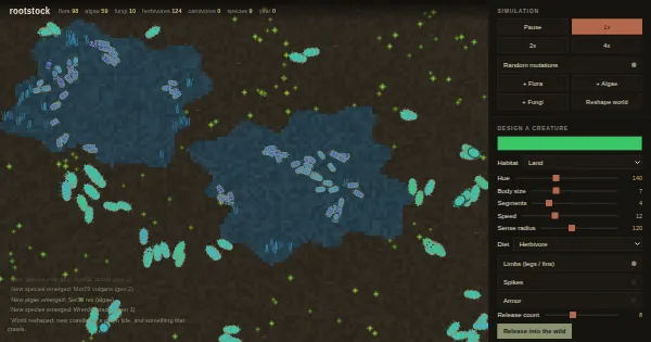 Screenshot of rootstock