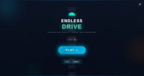 Screenshot of endless driving