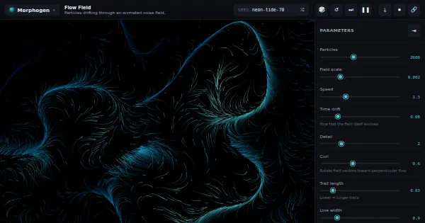 Screenshot of morphogen