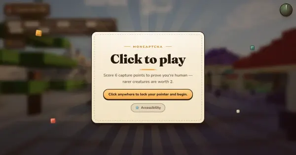 Screenshot of mon captcha