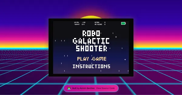 Screenshot of robo galactic shooter