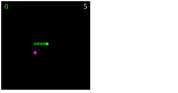 Screenshot of snake