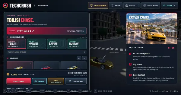Screenshot of techcrush tbilisi chase