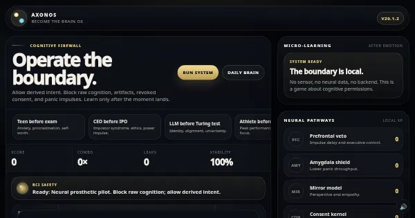 Screenshot of become the brain os