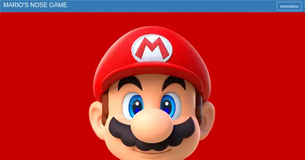 Screenshot of Nose Controlled Mario