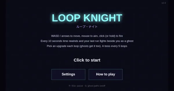 Screenshot of loop knight