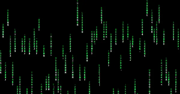 Screenshot of matrix digital rain