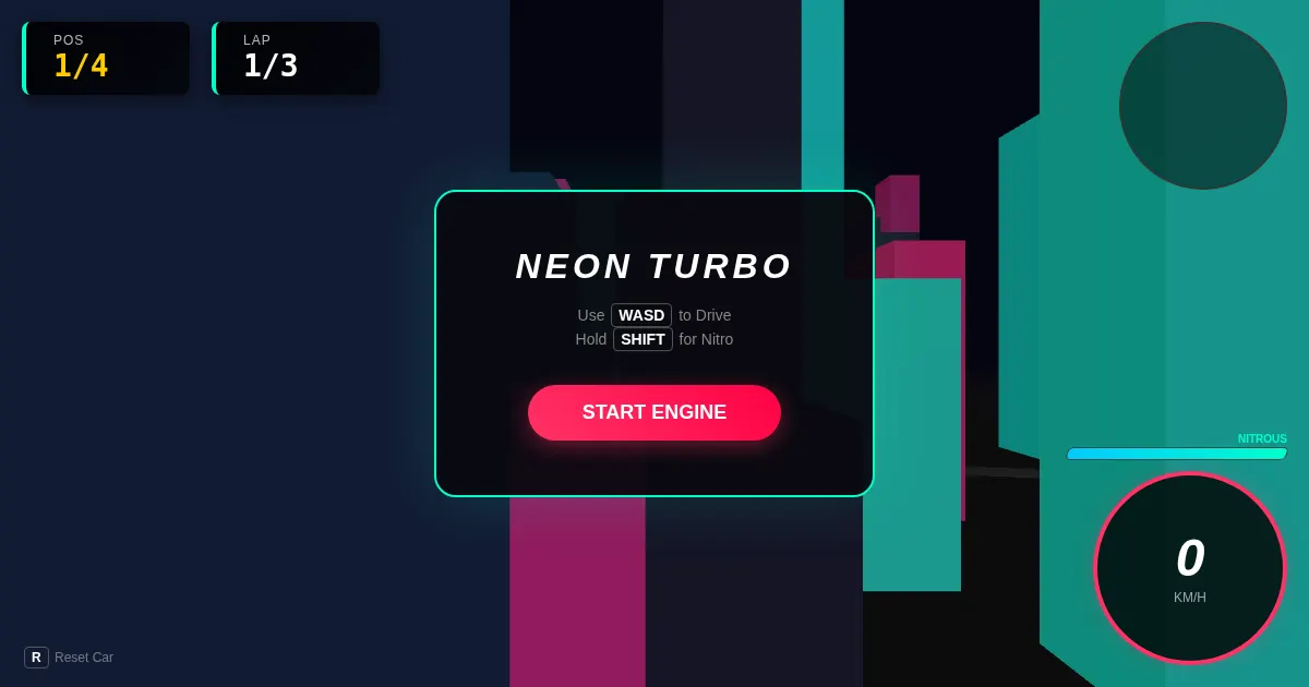 Screenshot of racing game