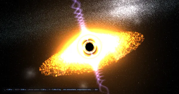 Screenshot of say hello to a black hole