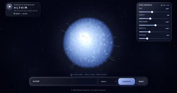 Screenshot of altair