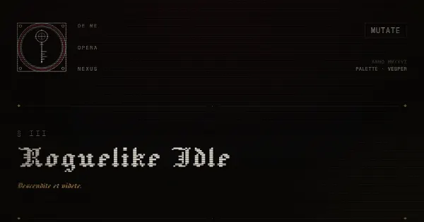 Screenshot of roguelike idle