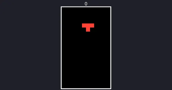 Screenshot of tetris minimal js