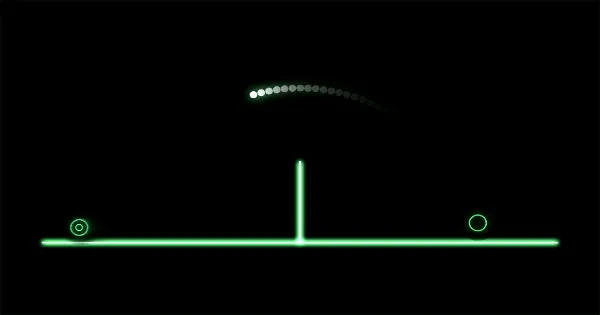 Screenshot of tennis for two