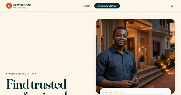 Screenshot of serviconnecthub