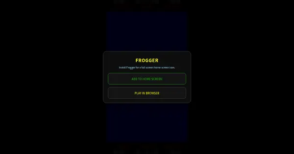 Screenshot of grok frogger