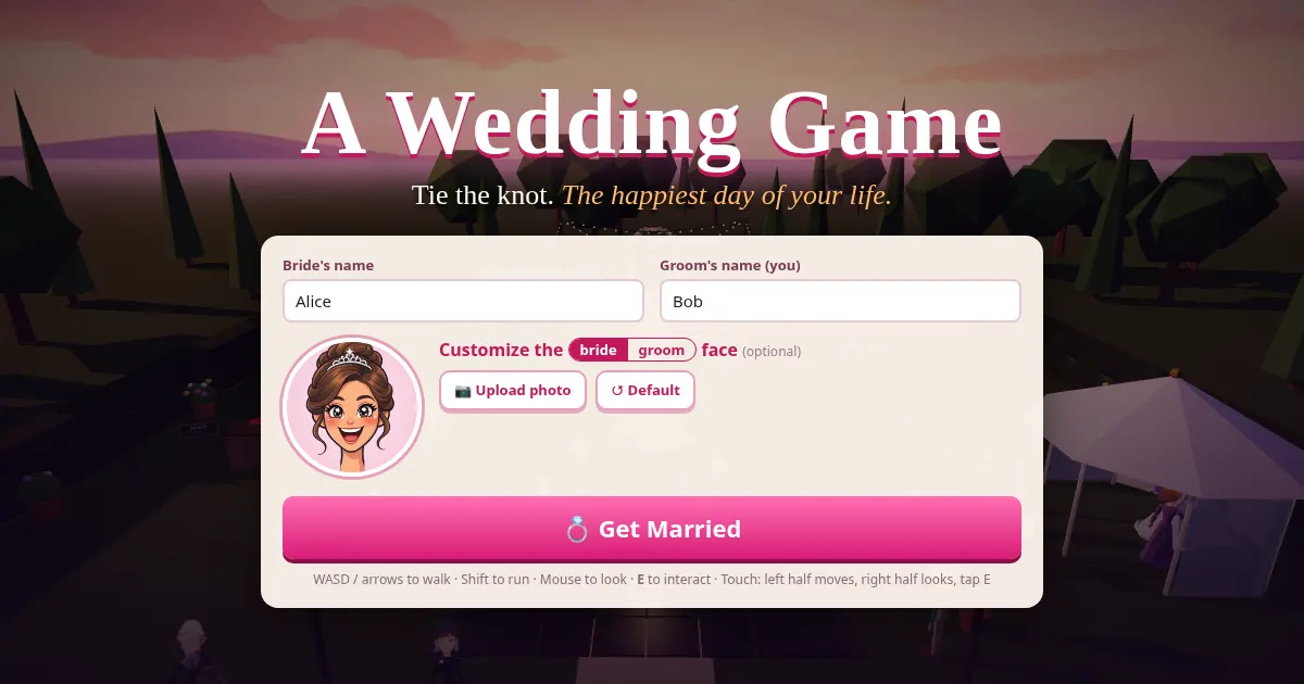 Screenshot of A Wedding Game