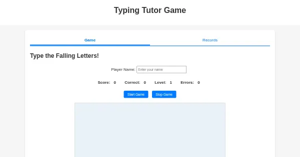 Screenshot of Typing Tutor