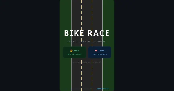 Screenshot of bike race