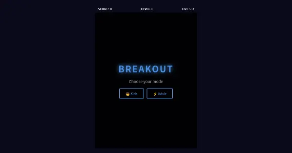 Screenshot of breakout
