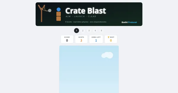 Screenshot of crate blast