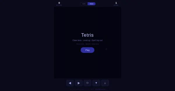 Screenshot of tetris