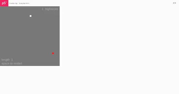 Screenshot of snake