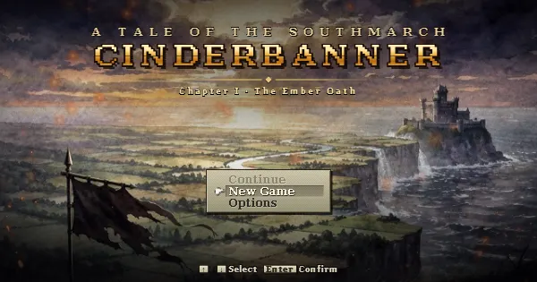 Screenshot of cinderbanner