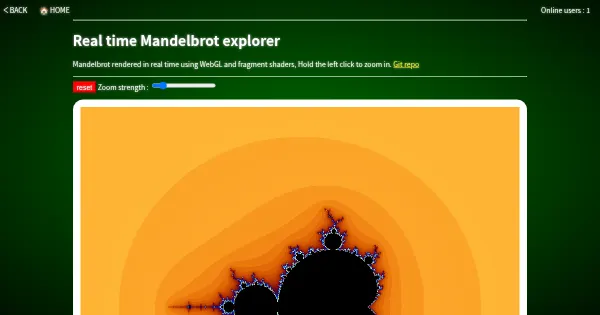 Screenshot of MandelbrotWebGL