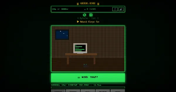 Screenshot of geek idle