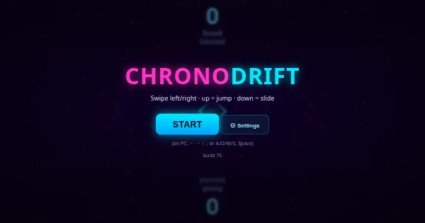 Screenshot of chronodrift