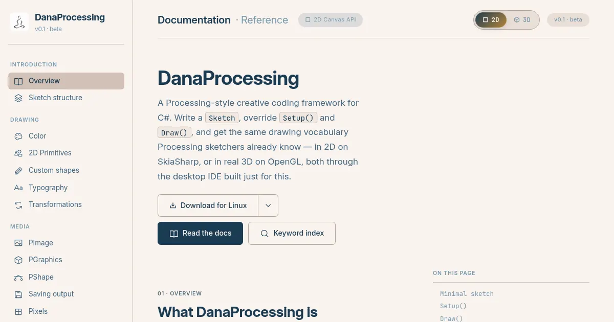 Screenshot of DanaProcessing
