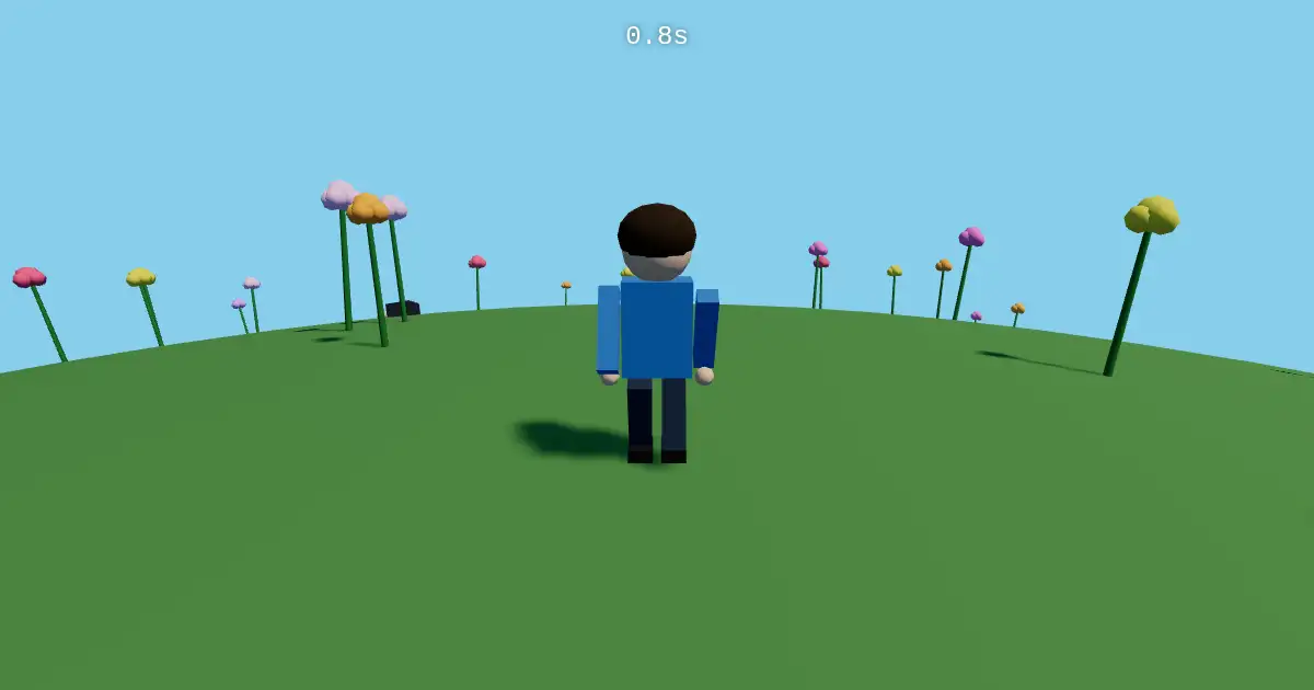 Screenshot of flower game