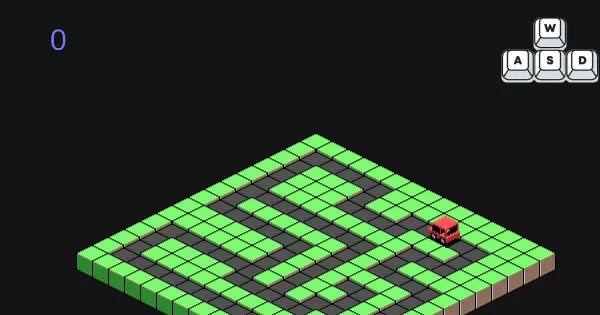 Screenshot of Isometric Car Maze Game