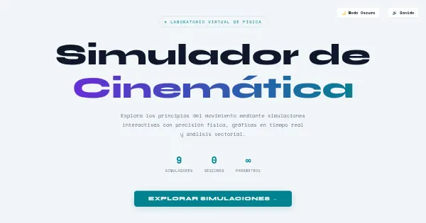 Screenshot of simulador fisica cinematica