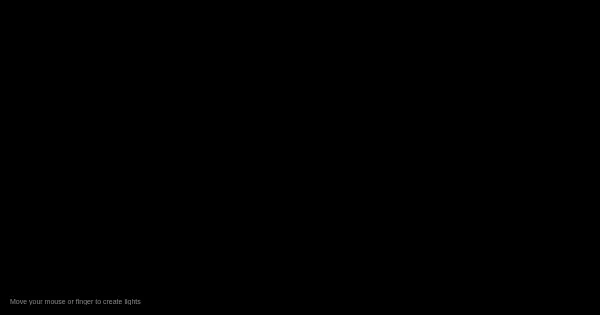 Screenshot of threejs light party