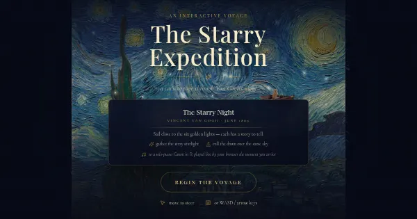 Screenshot of starry expedition