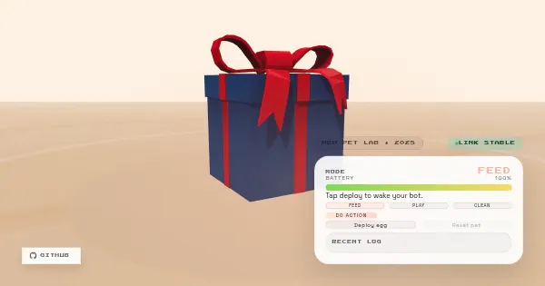 Screenshot of tamagotchi