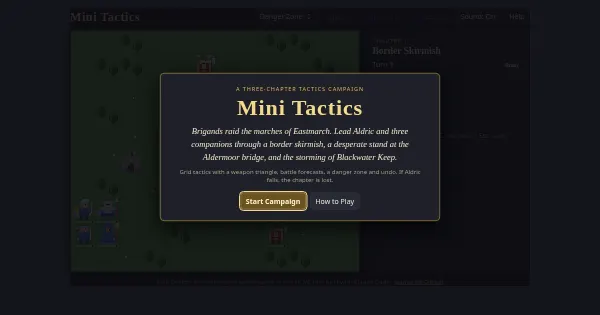 Screenshot of mini tactics
