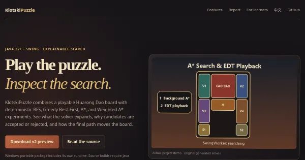 Screenshot of KlotskiPuzzle