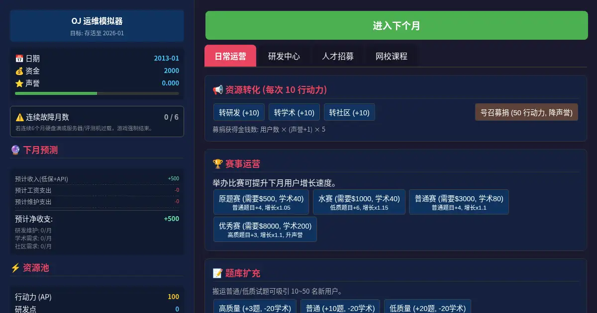 Screenshot of OnlineJudgeMaintainerSimulator