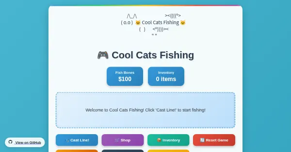 Screenshot of Cool Cats Fishing