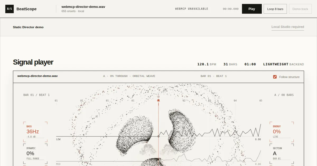 Screenshot of beatscope