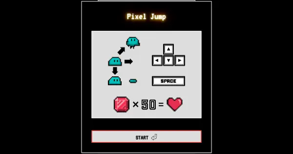 Screenshot of jump game