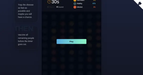 Screenshot of vaccination game