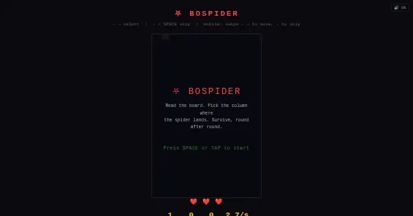 Screenshot of bospider