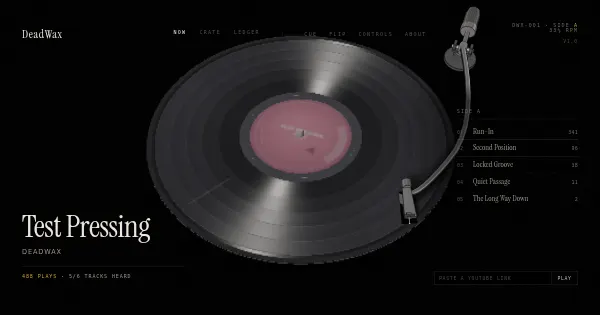Screenshot of DeadWax
