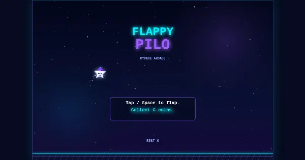 Screenshot of flappy pilo